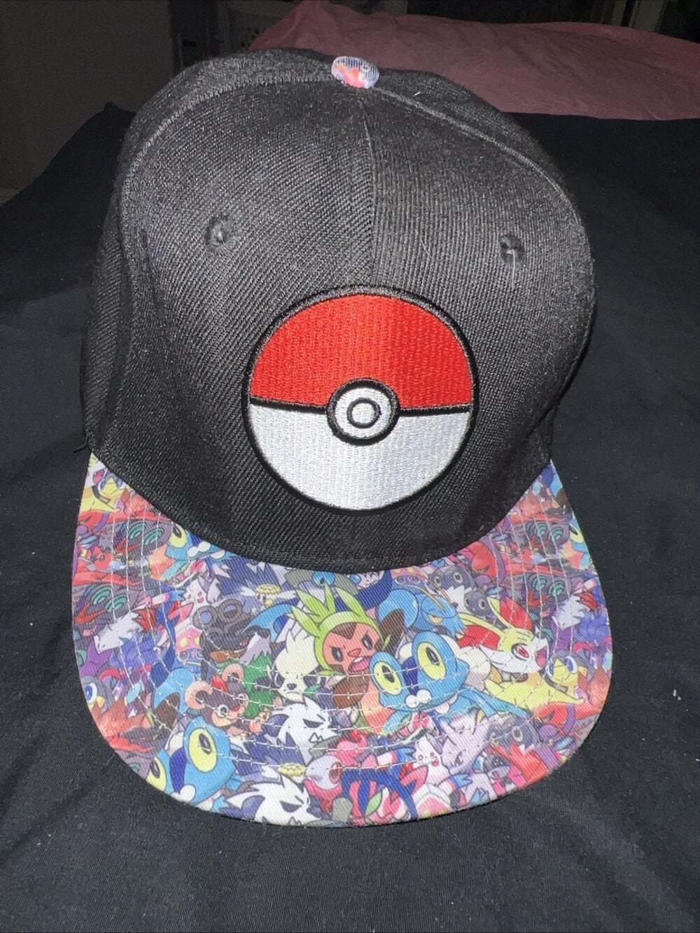 Pokemon Hat Pokeball Black Snapback Ball Cap Flat Bill Pikachu Charizard 2015